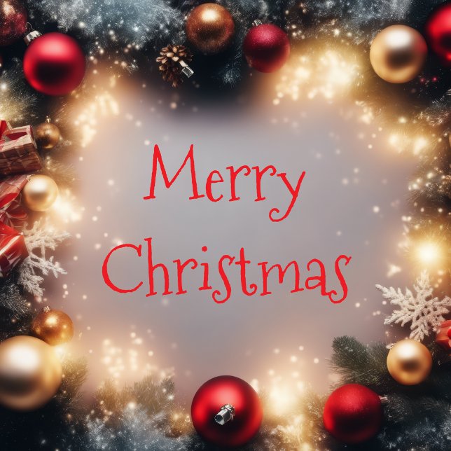  Merry Christmas and Happy Holidays Ornament Card (Creator Uploaded)