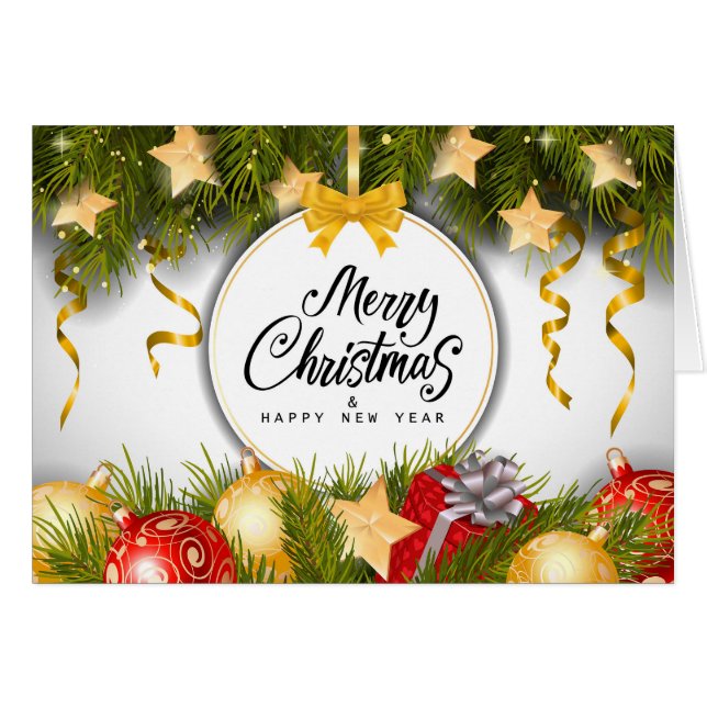 Merry Christmas And Happy New Year (Front Horizontal)
