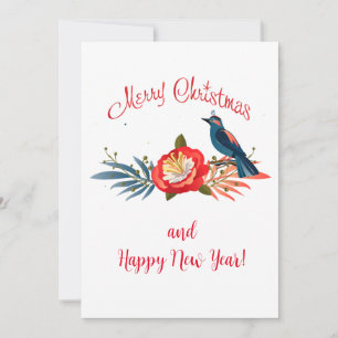 Merry Christmas and Happy New Year! 2026 Blue Bird Holiday Card