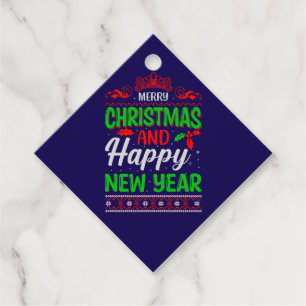 Merry Christmas And Happy New Year-61064 Favour Tags