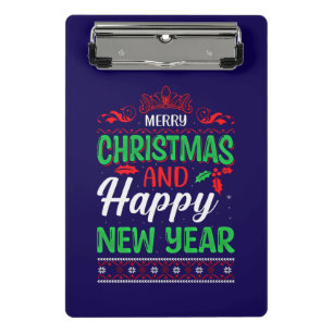 Merry Christmas And Happy New Year-61064 Hoodie Mini Clipboard