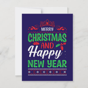 Merry Christmas And Happy New Year-61064 Hoodie Postcard