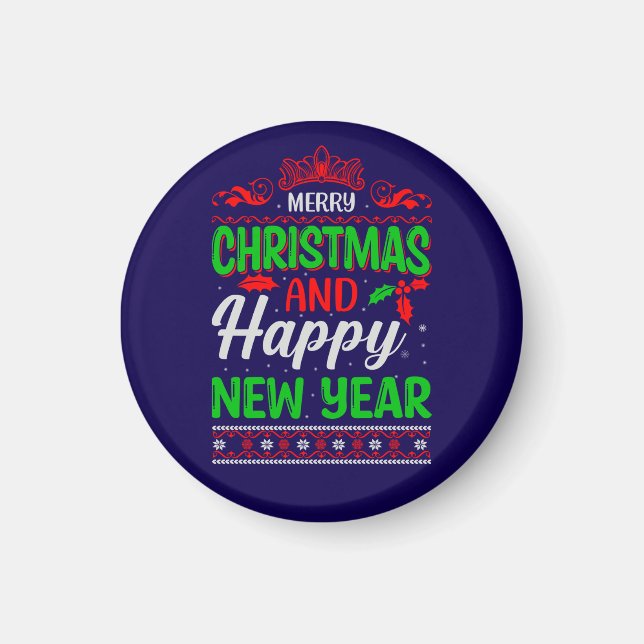 Merry Christmas And Happy New Year-61064 Magnet (Front)