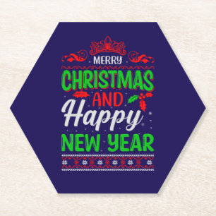 Merry Christmas And Happy New Year-61064 Paper Coaster