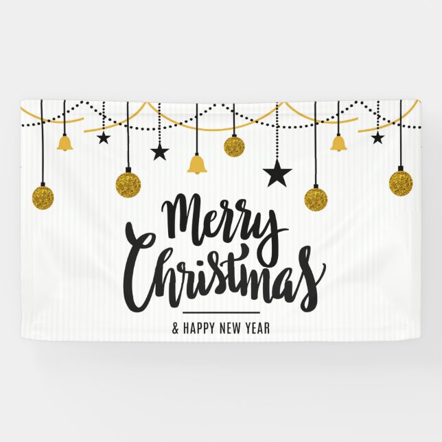 Merry Christmas and Happy New Year Banner (Horizontal)