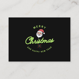 Merry Christmas and Happy New Year Business Card