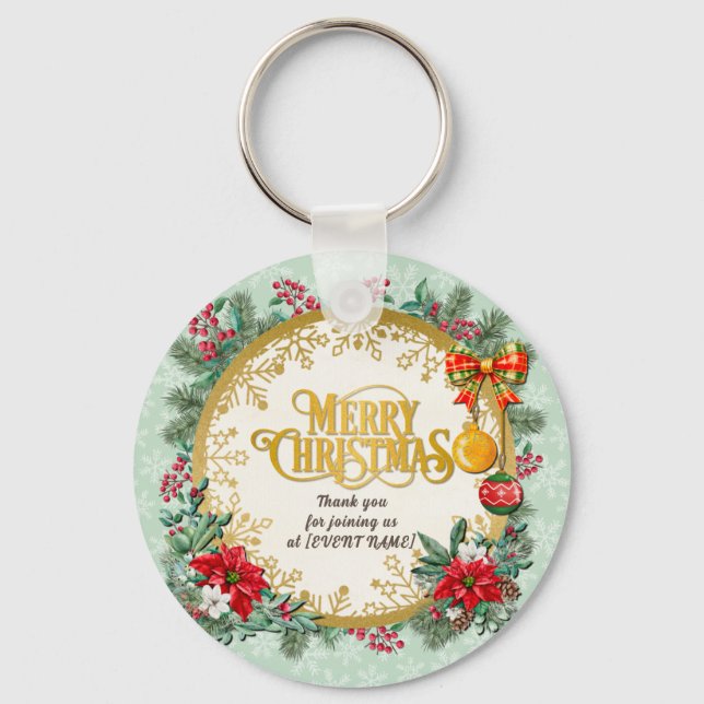 Merry Christmas and Happy New Year By Love Keychain (Front)