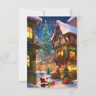 Merry Christmas and happy new year card