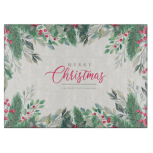 Merry Christmas and Happy New Year Cutting Board