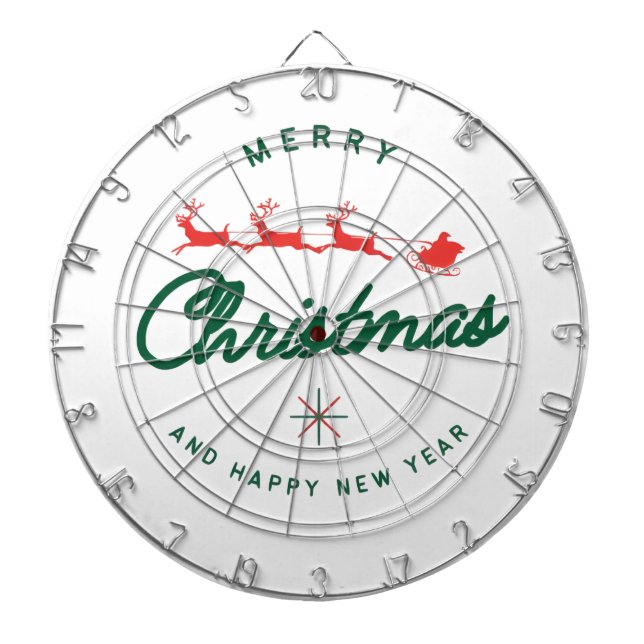 Merry Christmas and happy New Year  Dartboard (Front)