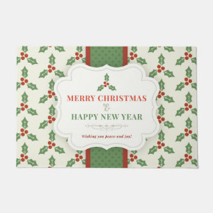 Merry Christmas and Happy New Year Doormat