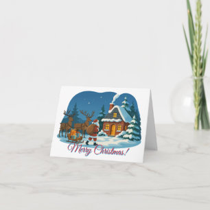 Merry Christmas and Happy New Year from Santa! Thank You Card