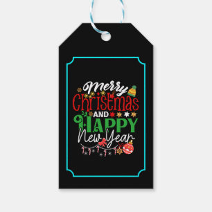 Merry Christmas And Happy New Year Gift Tags
