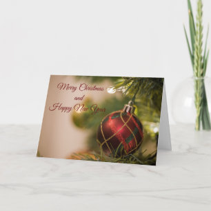 Merry Christmas and Happy New Year Greeting Cards