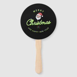 Merry Christmas and Happy New Year Hand Fan