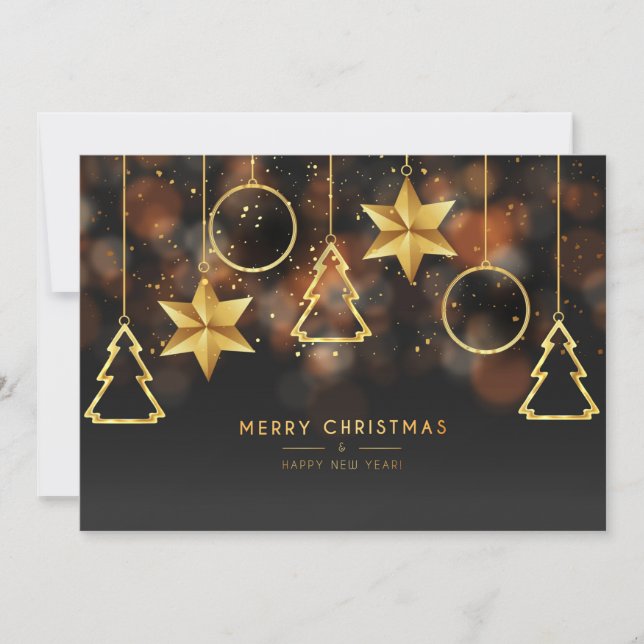 Merry Christmas and Happy New Year Holiday Card (Front)