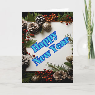 Merry Christmas and Happy New Year Holiday Card