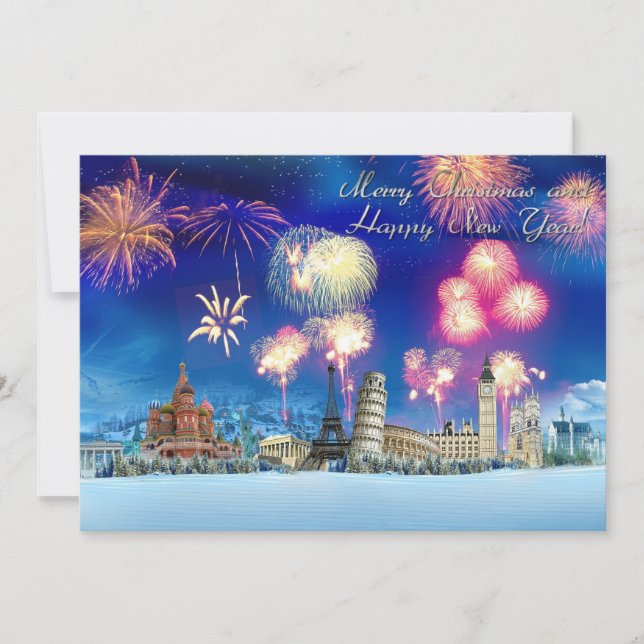 merry christmas and happy new year holiday card (Front)