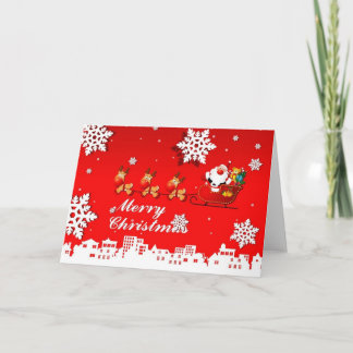 merry christmas and happy new year holiday card