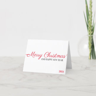 Merry Christmas and Happy New Year Holiday Card