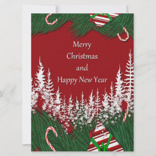 Merry Christmas and Happy New Year Holiday Card