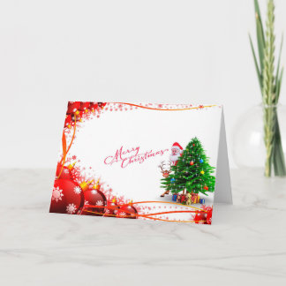 merry christmas and happy new year holiday card