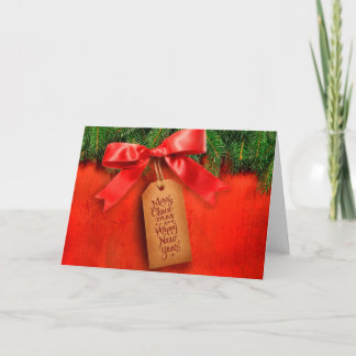 merry christmas and happy new year holiday card