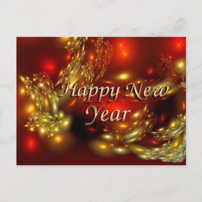 merry christmas and happy new year holiday postcard (Front)