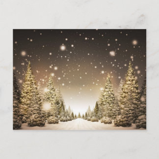 merry christmas and happy new year holiday postcard
