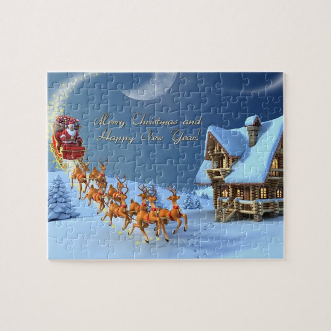 merry christmas and happy new year jigsaw puzzle (Horizontal)