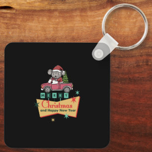 Merry Christmas and Happy New Year Keychain