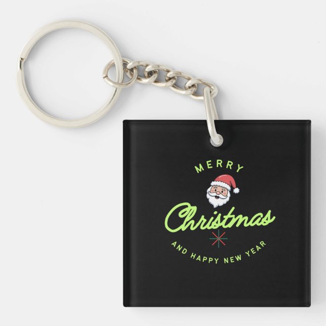 Merry Christmas and Happy New Year Keychain (Front)