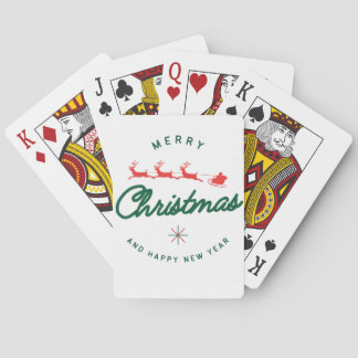 Merry Christmas and happy New Year  Playing Cards