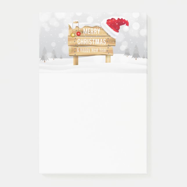 Merry Christmas and Happy New Year Post-it Notes (Front)