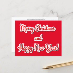 Merry Christmas  and Happy New Year Postcard