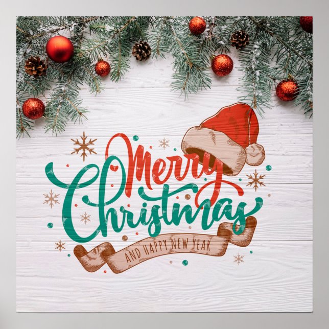 Merry Christmas And Happy New Year Poster (Front)