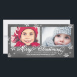 Merry Christmas and Happy New Year Snowflakes Holiday Card<br><div class="desc">com</div>