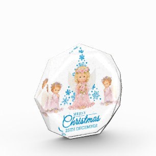 Merry Christmas and Happy New Year Stainless Ste Photo Block