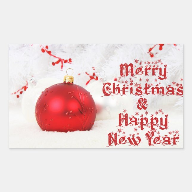 merry Christmas and happy new year Sticker (Front)