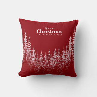 Merry Christmas and Happy New year Throw Pillow