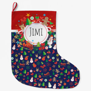Merry Christmas and Happy New Year! XMAS 2025 Large Christmas Stocking