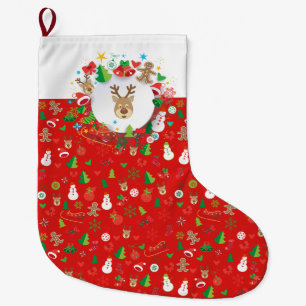 Merry Christmas and Happy New Year! XMAS Large Christmas Stocking