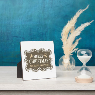 Merry Christmas And New Year Plaque