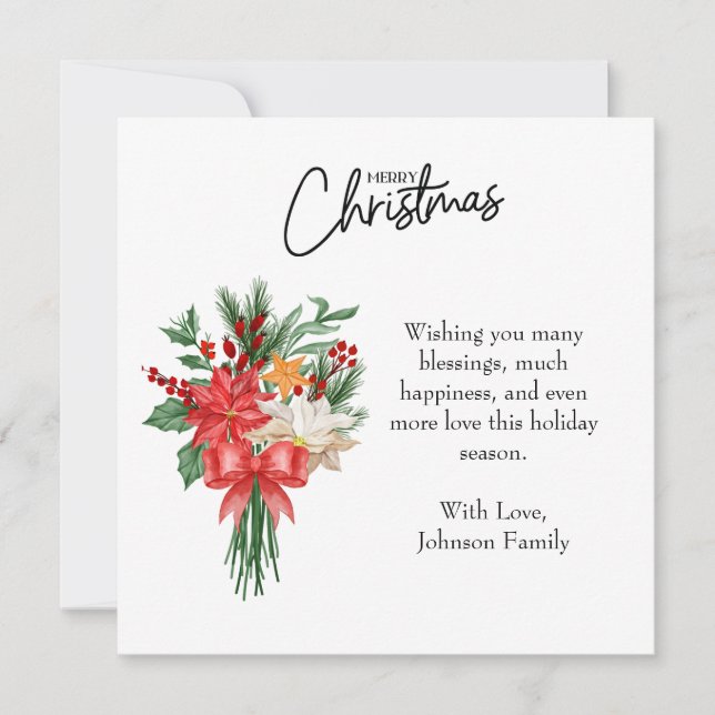 Merry Christmas and Photo Christmas Card (Front)