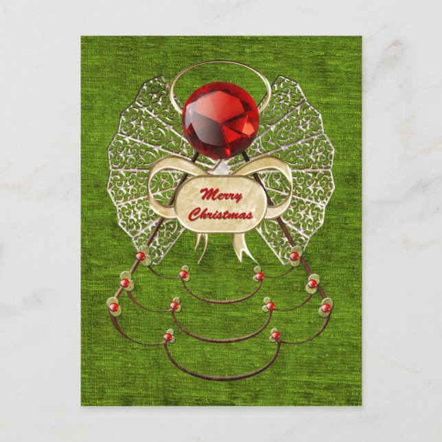 Merry Christmas Angel Postcard (Front)
