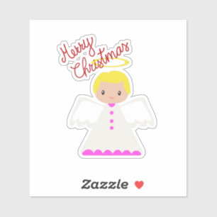 Merry Christmas Angel Sticker