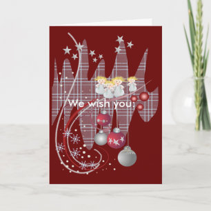 Merry Christmas angels card