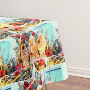 Merry Christmas angels customized Tablecloth