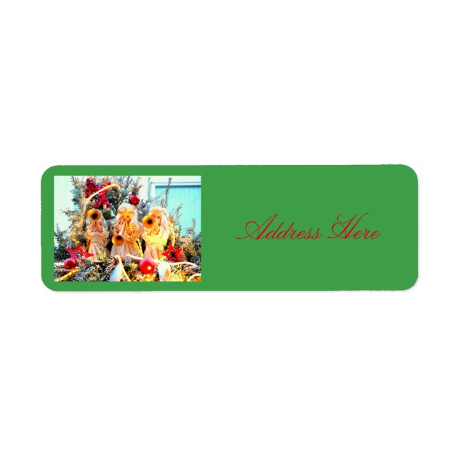 Merry Christmas angels trumpeting (Front)