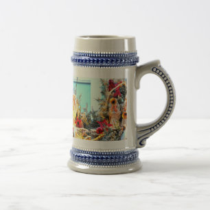 Merry Christmas angels trumpeting Beer Stein